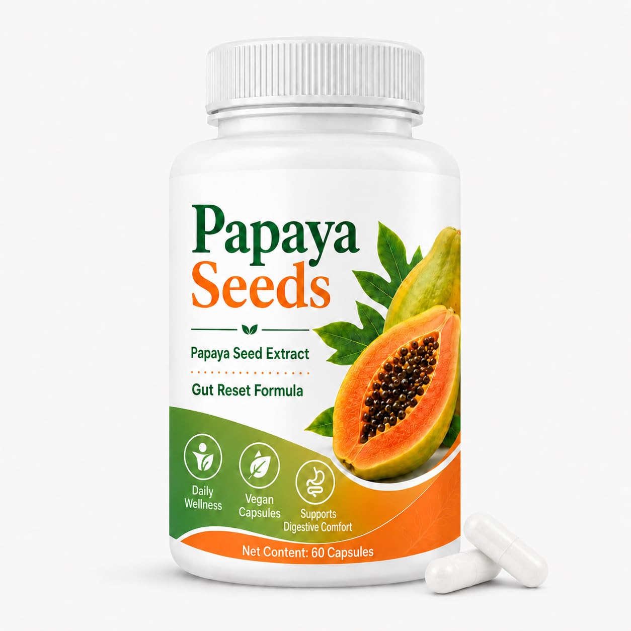 Blueberry Fields Papaya Seeds Capsules, 60 Count