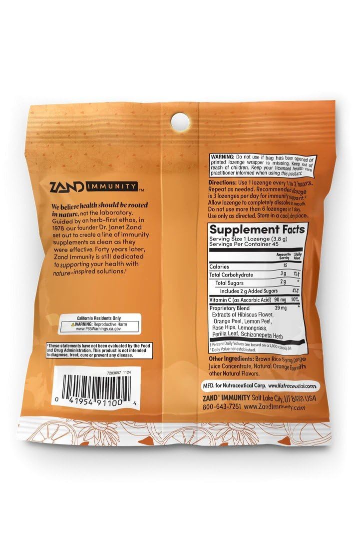 ZAND Orange C Lozenge 45 Count