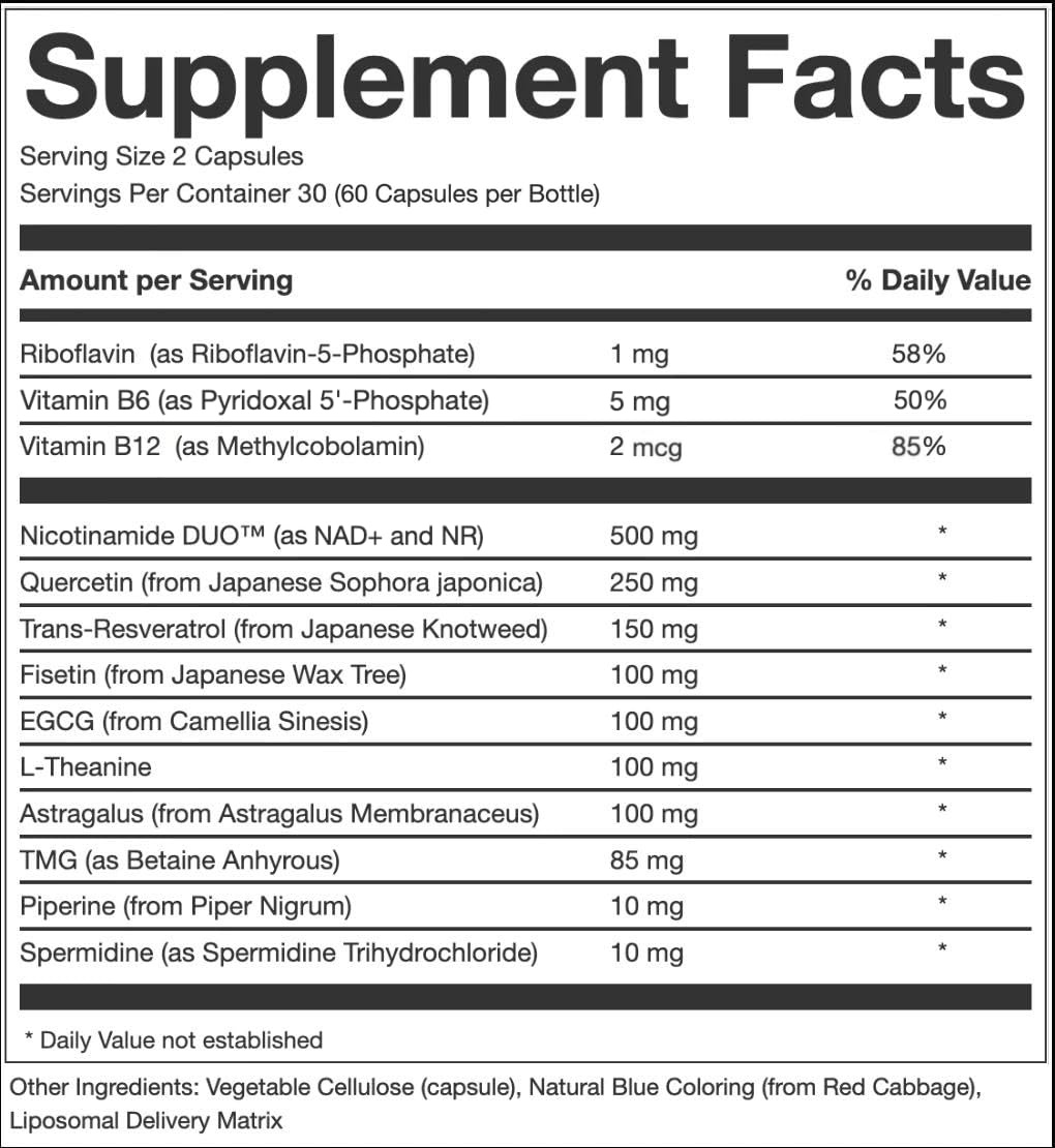 PERPETUA.LIFE AEON Liposomal NAD+ Longevity Complex 60 Capsules