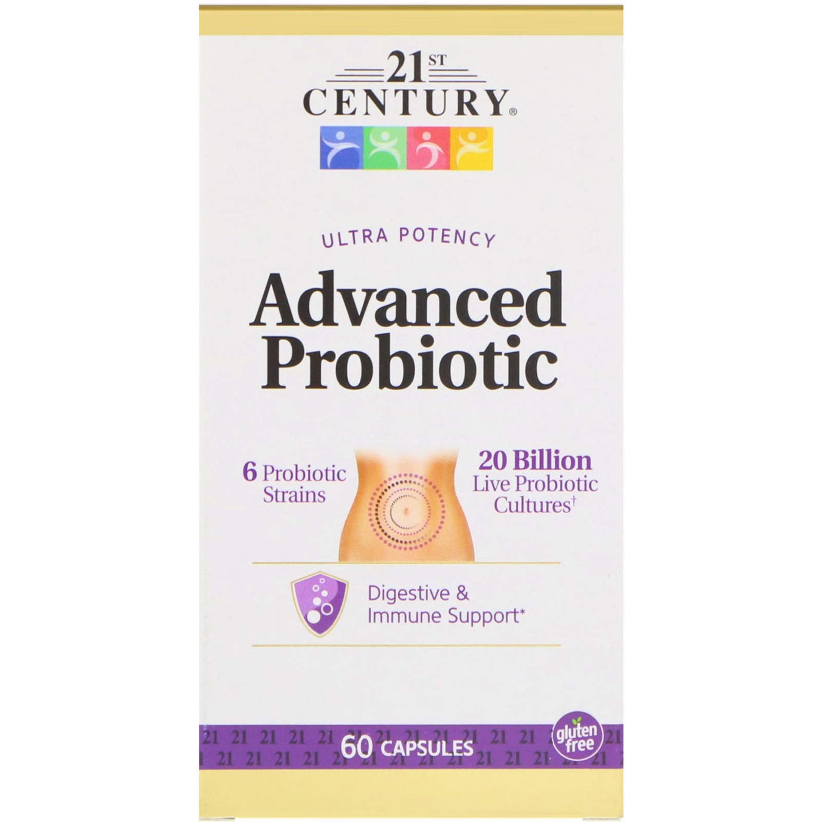 21st Century Ultra Potency Advanced Probiotic, 60 Capsules