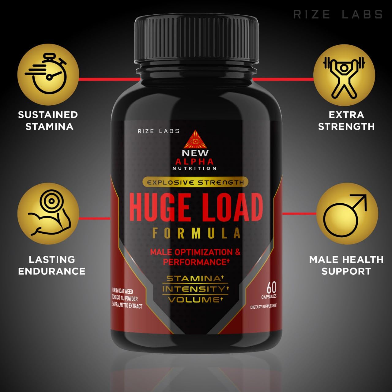 rize labs Huge Load Formula for Men Capsules 120 Capsules