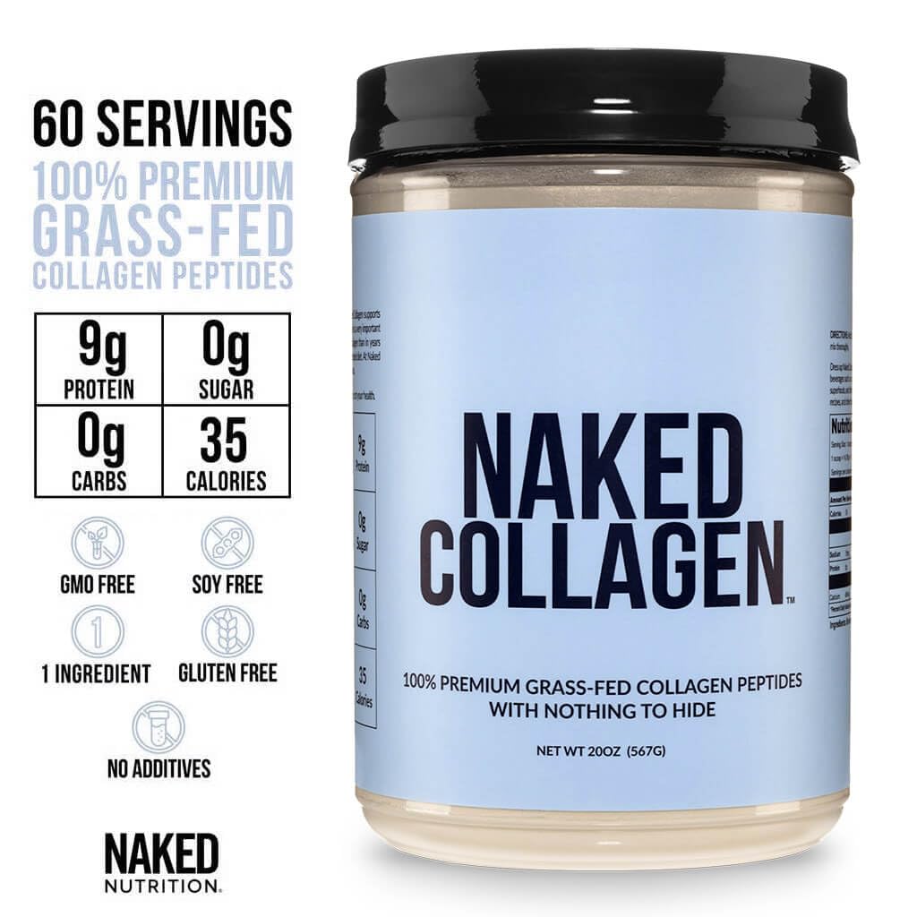 NAKED Collagen Peptides Protein Powder, 60 Servings, 20 oz