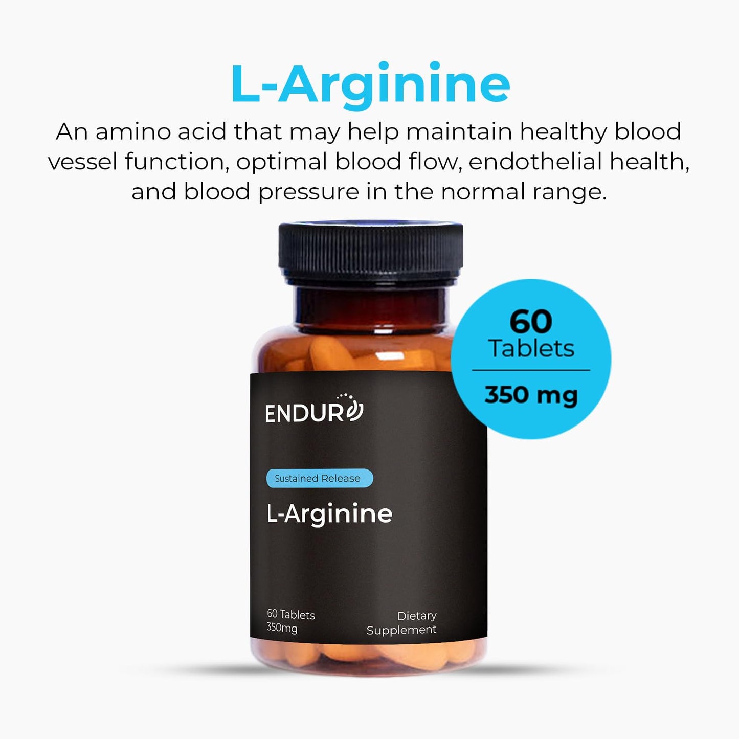 Endurance Products Endur L-Arginine Supplement Tablet, 60 Tablets