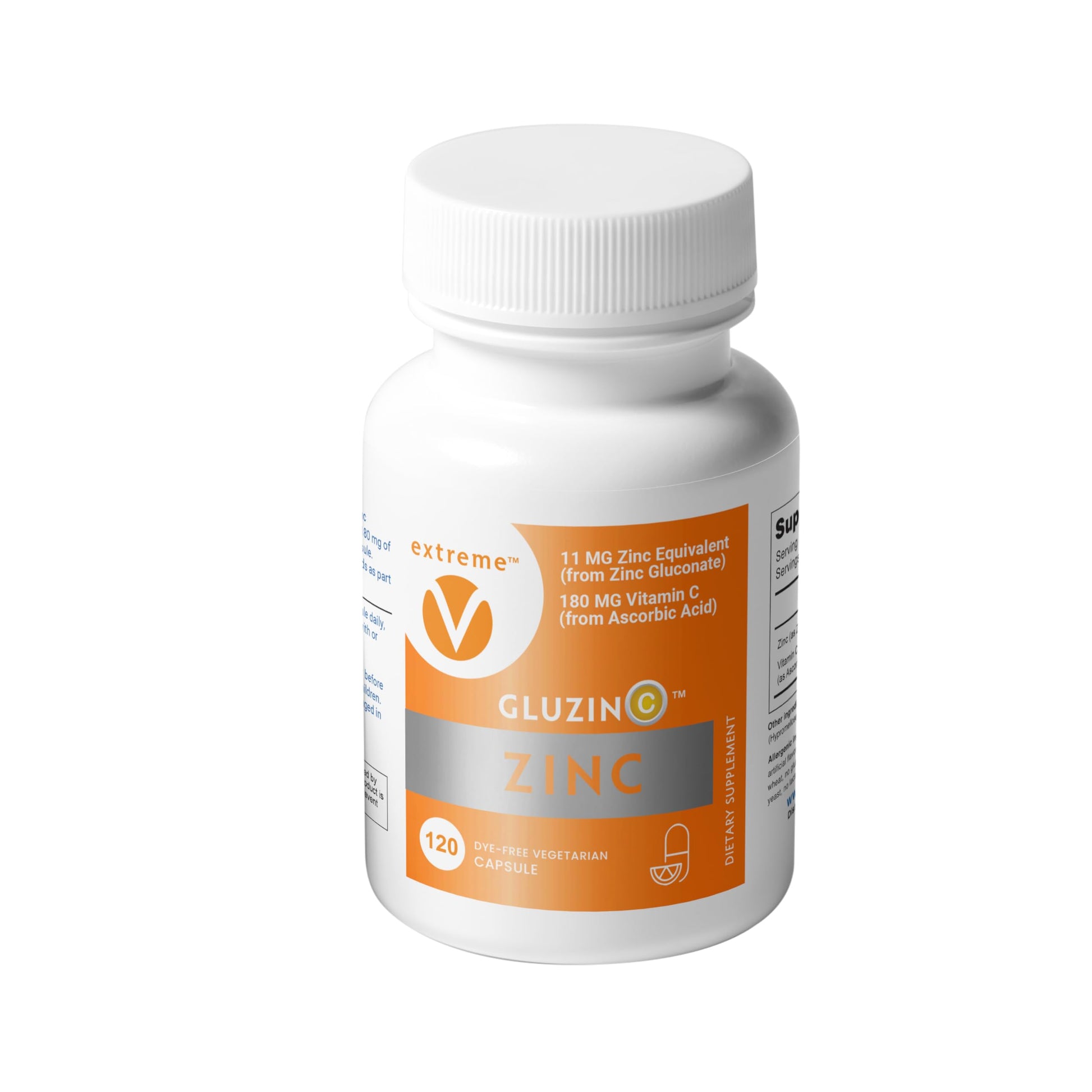 extreme V Zinc MG11+VC Immune Formula, 120 Capsules