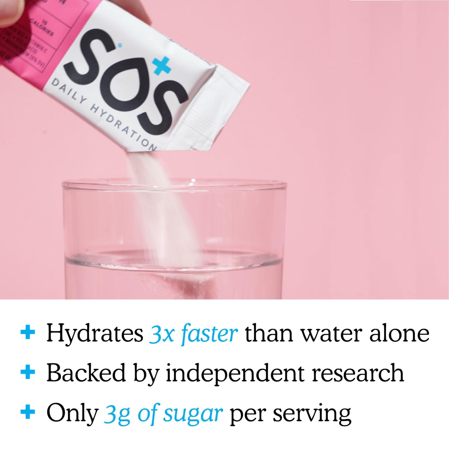 SOS Hydration Electrolyte Powder Packets, 3.38 oz (Pack of 4)