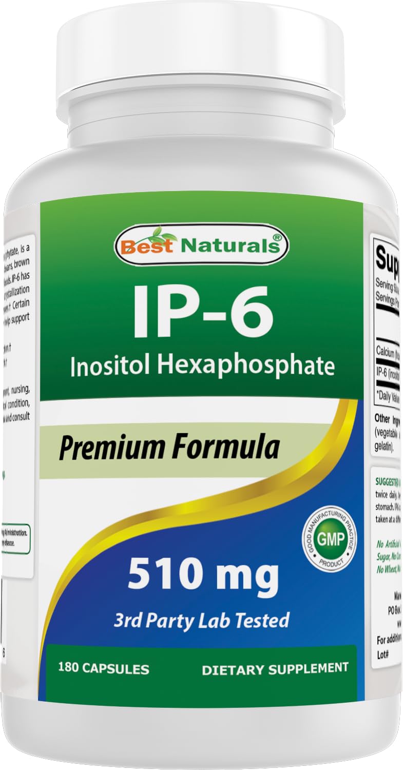 Best Naturals IP-6 510 mg Capsules, 180 Count