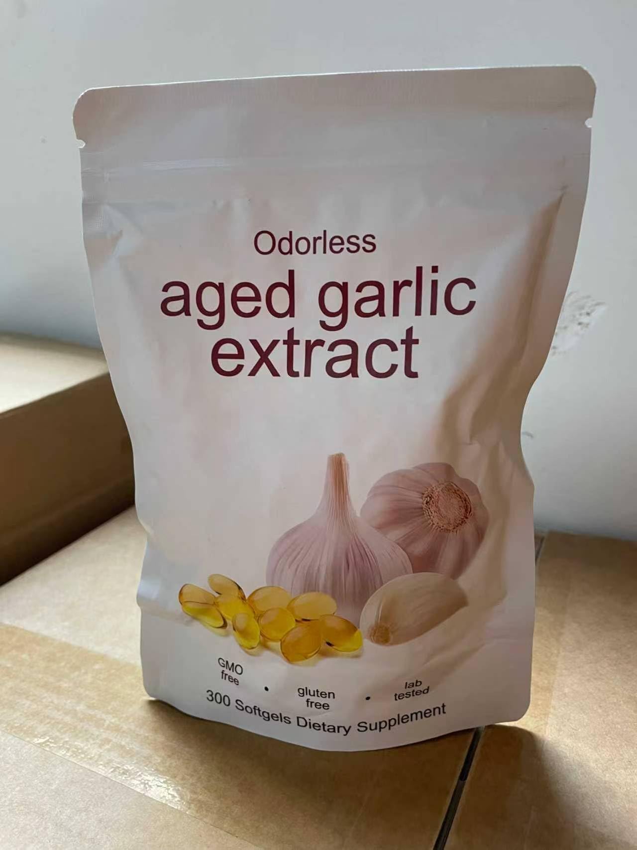 ELFINOX Odorless Aged Garlic Extract Softgels, 300