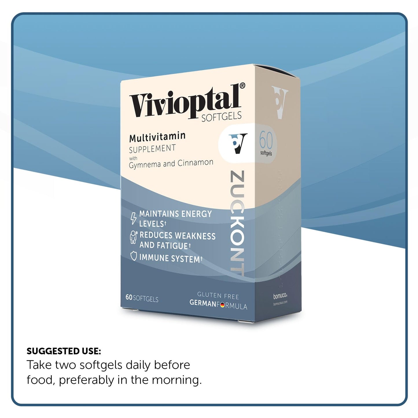 Vivioptal Vitamins Multivitamin Supplement with Gymnema and Cinnamon 60 Softgels