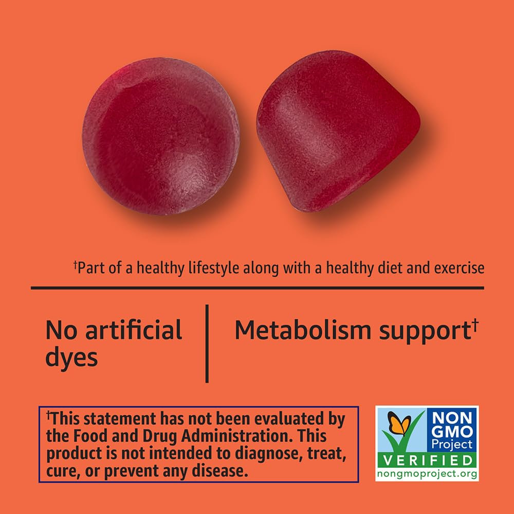 Amazon Basics Weight Management Support Gummy with 400 Mcg Chromium Picolinate, 60 Gummies