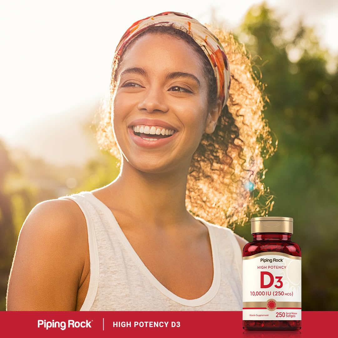 Piping Rock Vitamin D3 10000 IU Softgels, 250 Count
