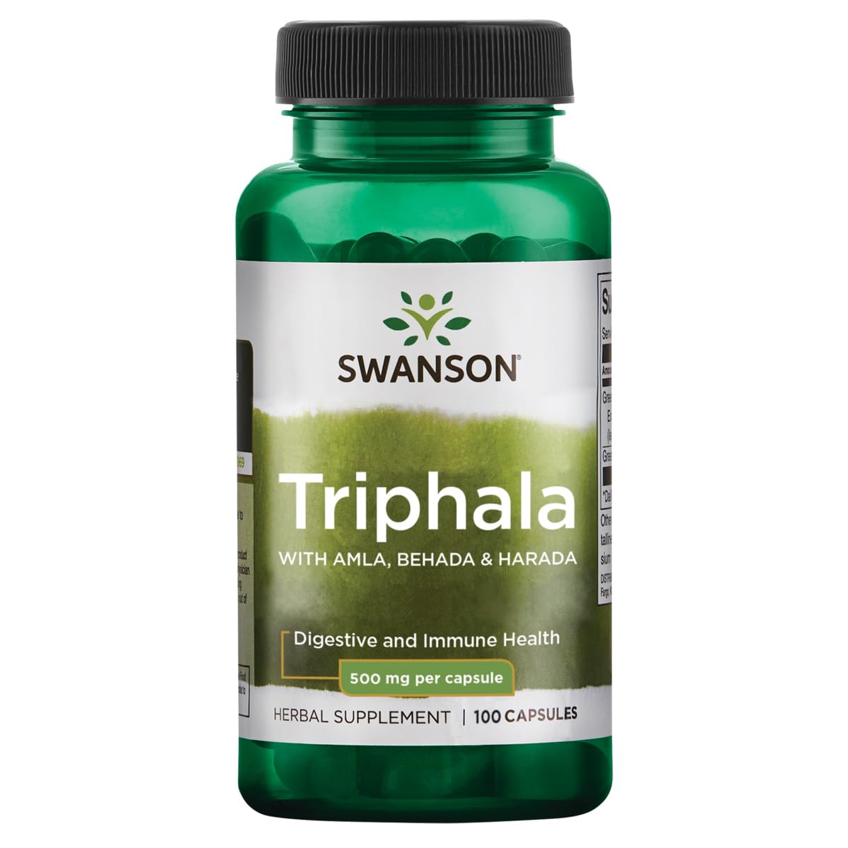 Swanson Triphala Cleanse Detox GI Tract 500 mg Capsule, 100 Count