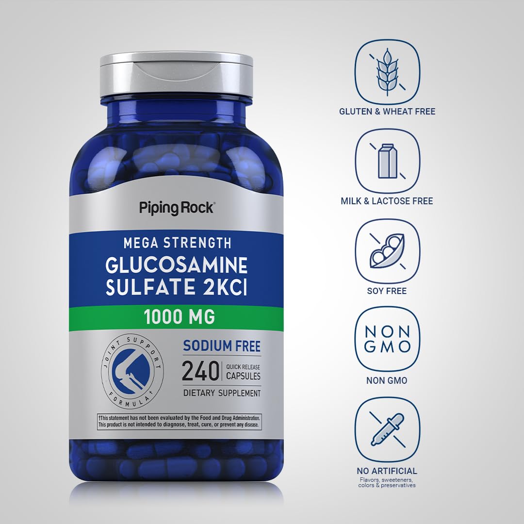 Piping Rock Glucosamine Sulfate 1000mg Capsule 240 Capsules