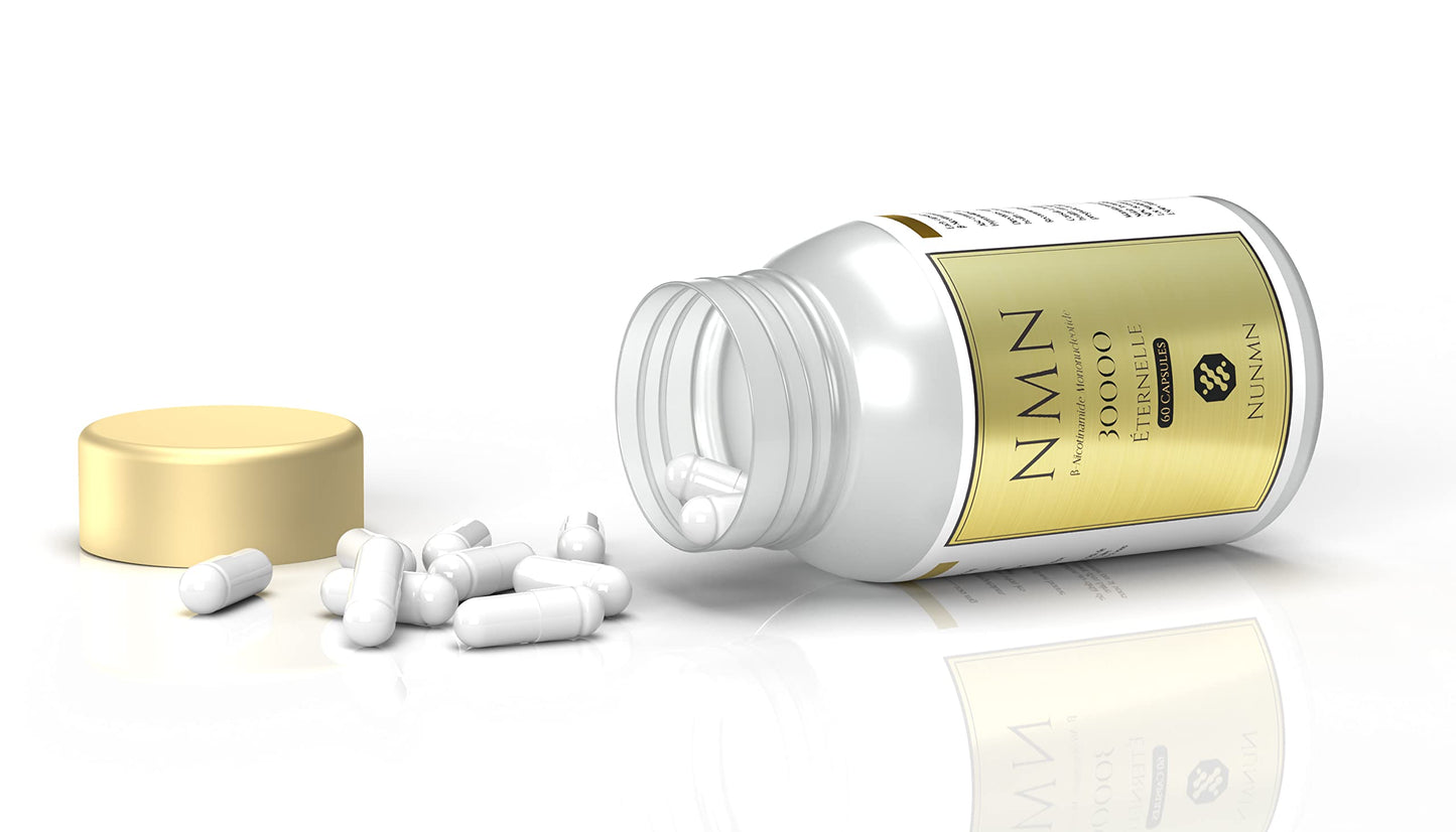 NUNMN NMN 30000 Éternelle β-Nicotinamide Mononucleotide Supplement 60 Capsules