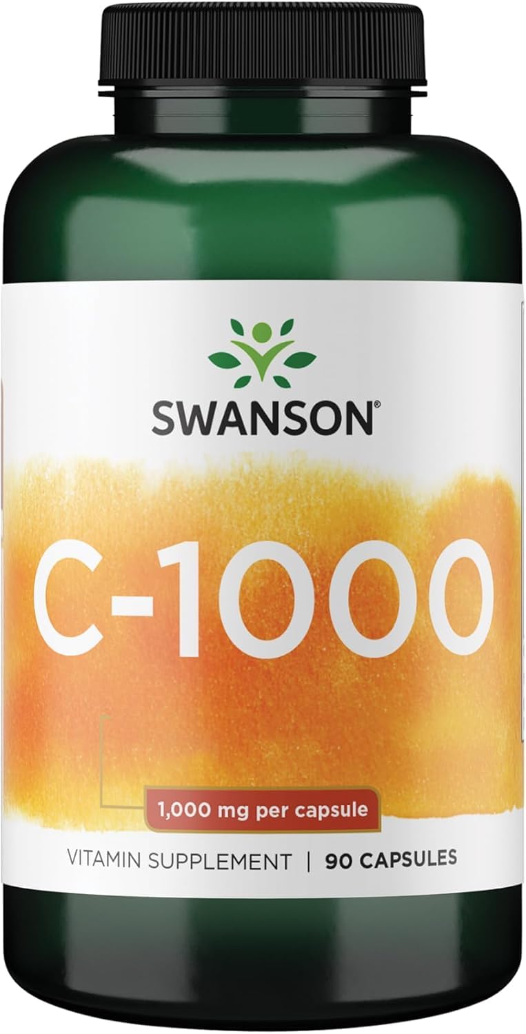 Swanson Vitamin C w/Rose HIPS Capsules 90 Count