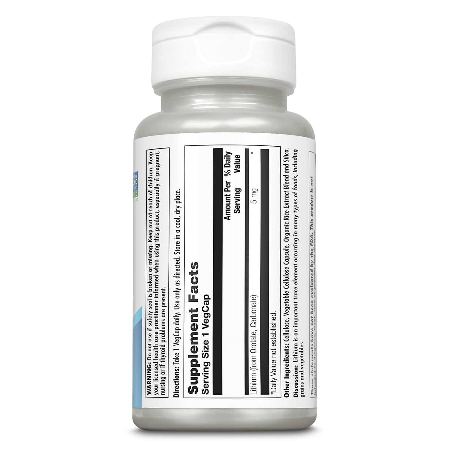 KAL Lithium Orotate 5mg Capsule, 60 Count