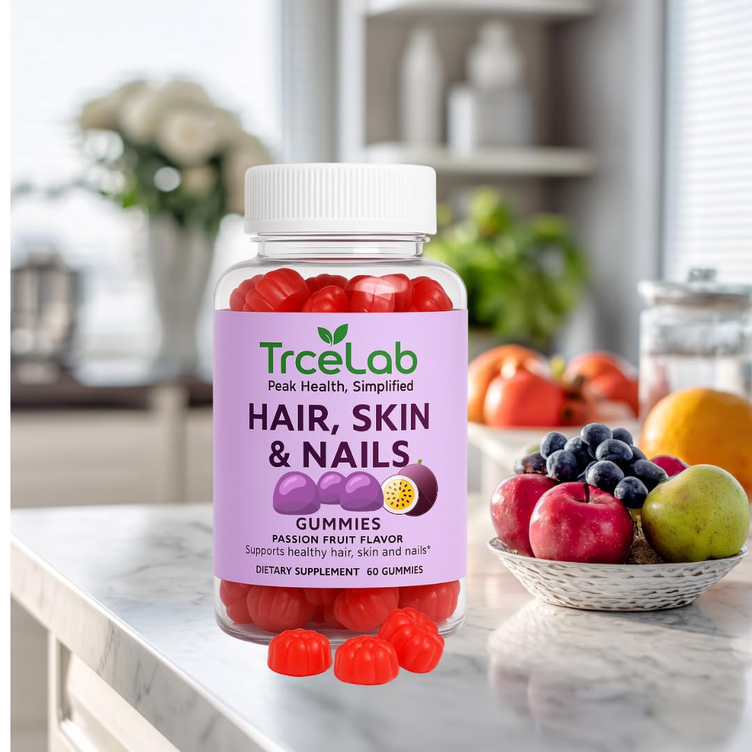 TRCELAB Hair Skin & Nails Gummies 60 Count