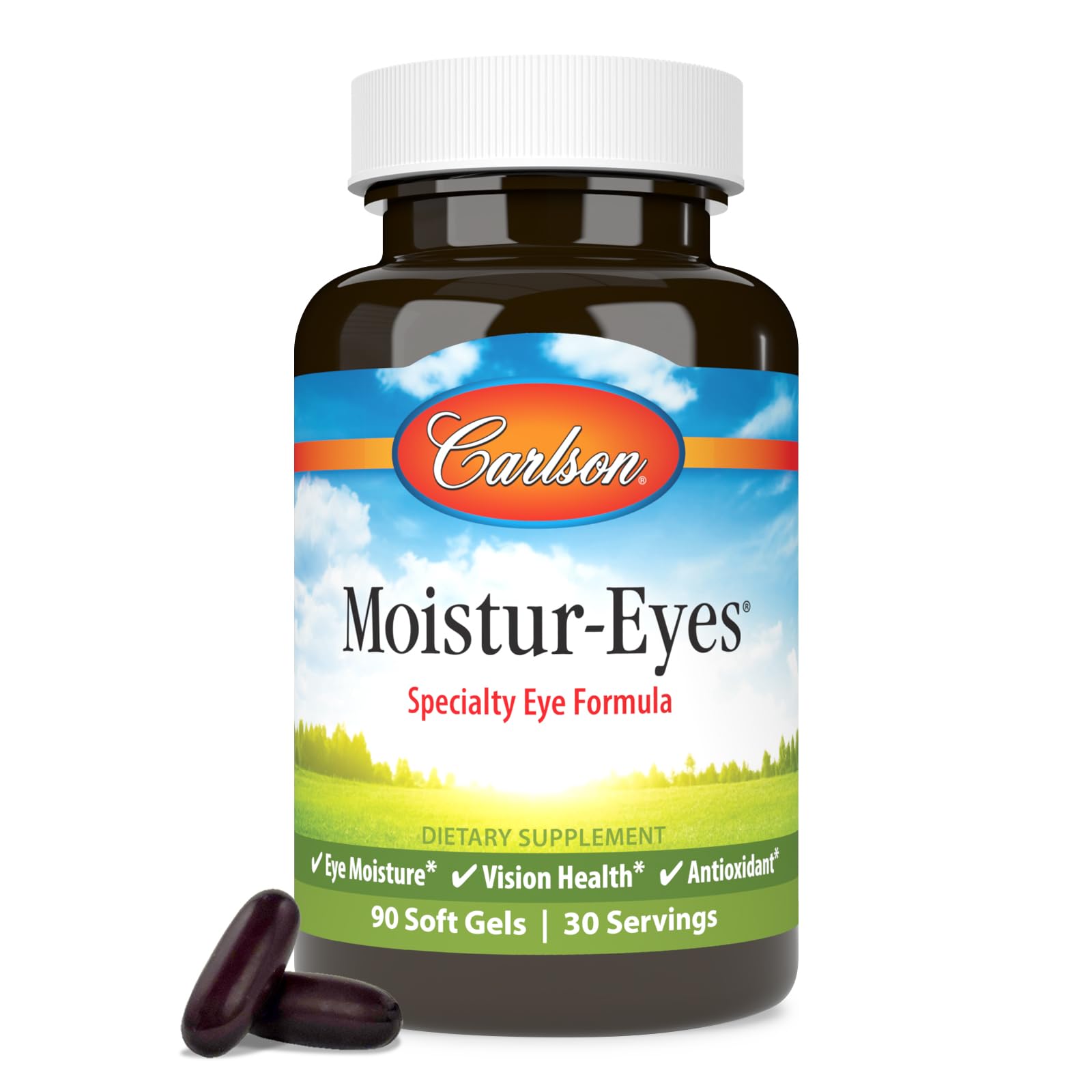 Carlson Moistur-Eyes, Specialty Eye Formula, Promotes & Maintains Normal Eye Moisture Softgels 90