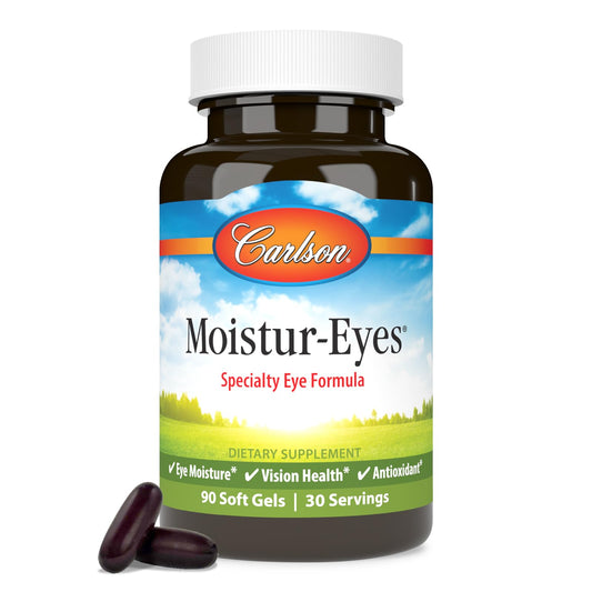 Carlson Moistur-Eyes, Specialty Eye Formula, Promotes & Maintains Normal Eye Moisture Softgels 90