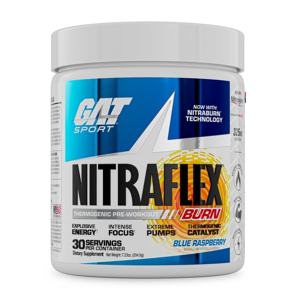 GAT SPORT NITRAFLEX Burn Pre-Workout Powder 7.23 oz
