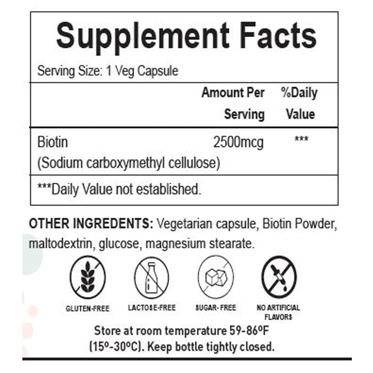 H4U Extra Strength Biotin 2500 mcg Capsules, 60 Count