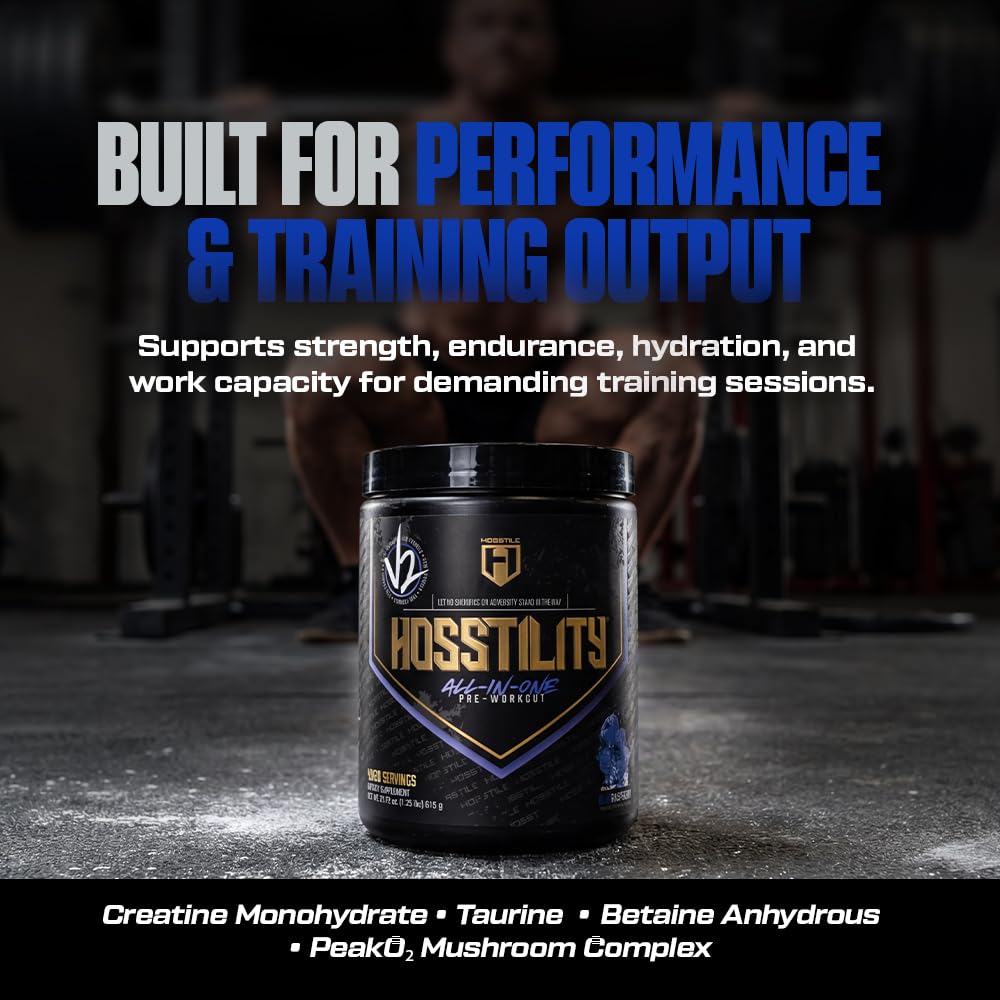 HOSSTILE Hosstility V2 Pre-Workout Powder, 1.35 Pound