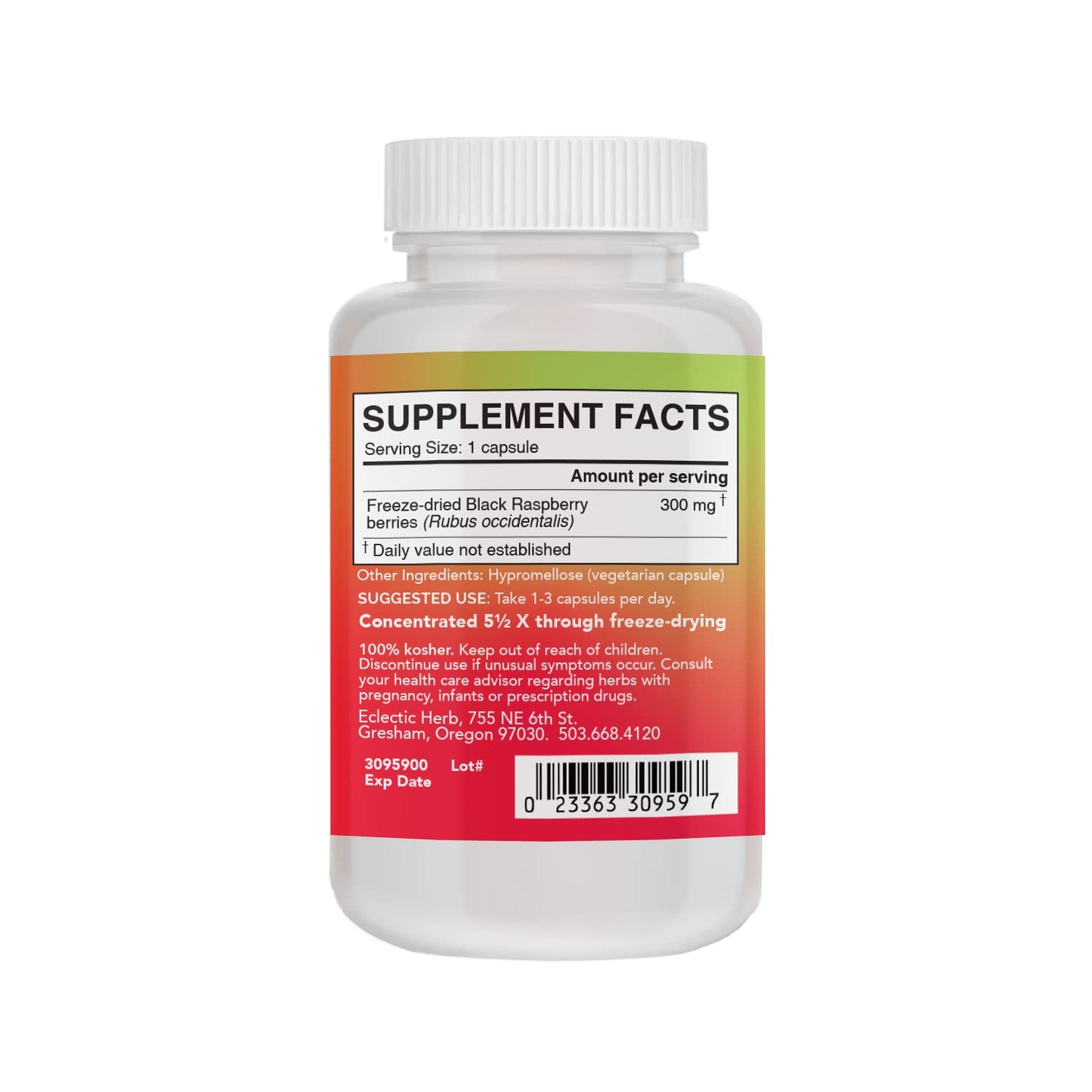ECLECTIC INSTITUTE Black Raspberry Fdv Capsule 90 Count