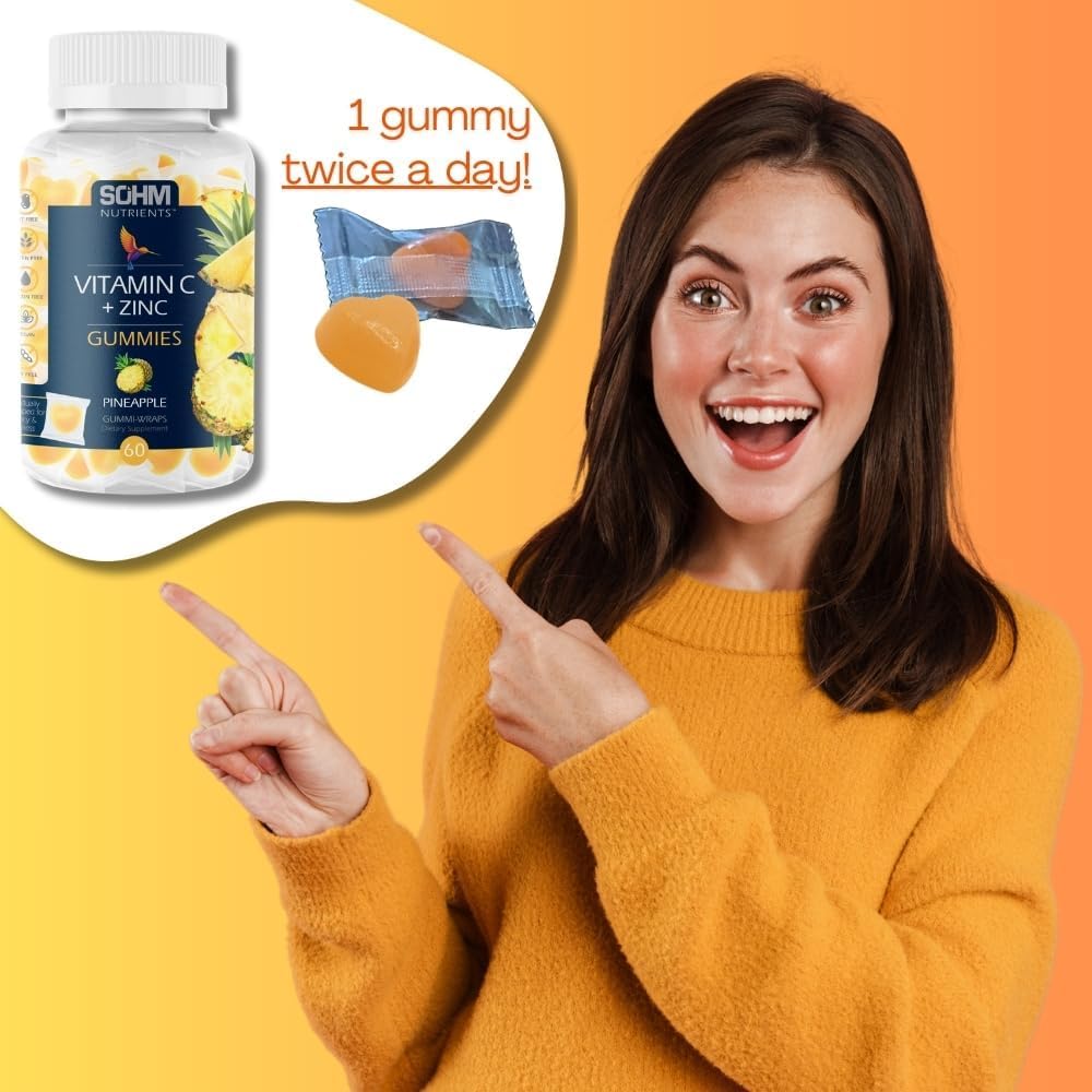 SOHM ADDS LIFE TO LIVES Vitamin C + Zinc Gummies, 60 Count