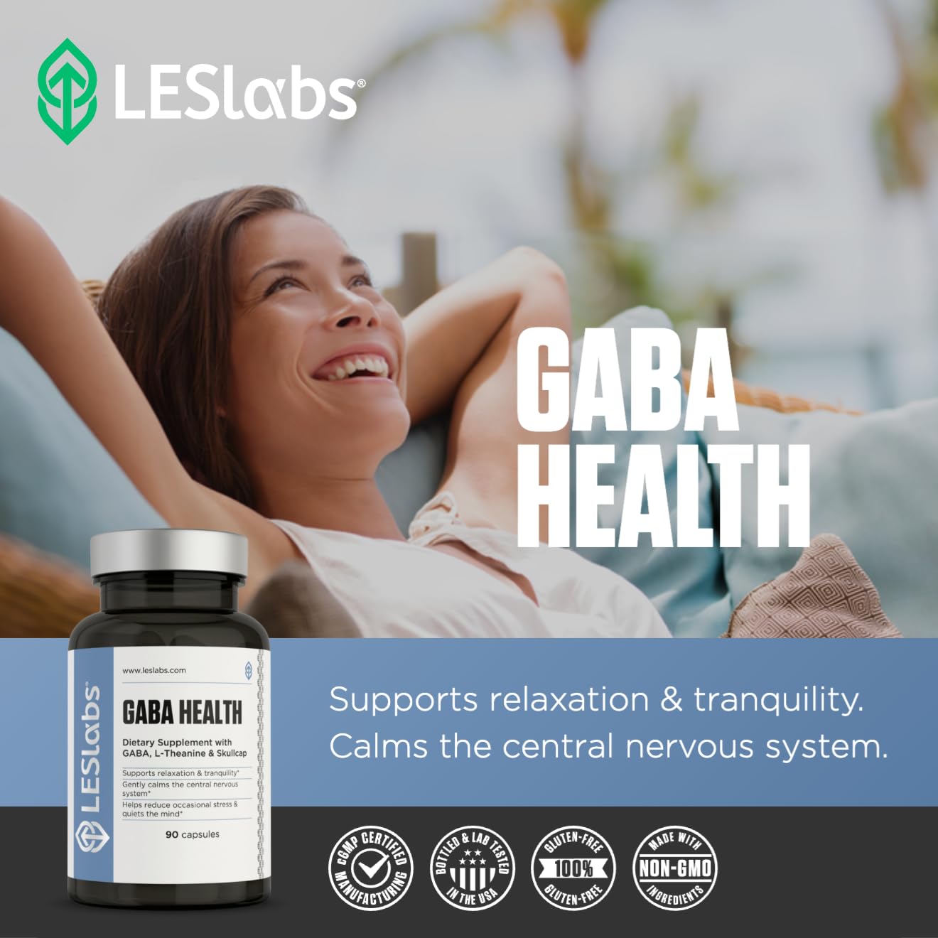 LES Labs GABA Health Supplement Capsule 1 Count