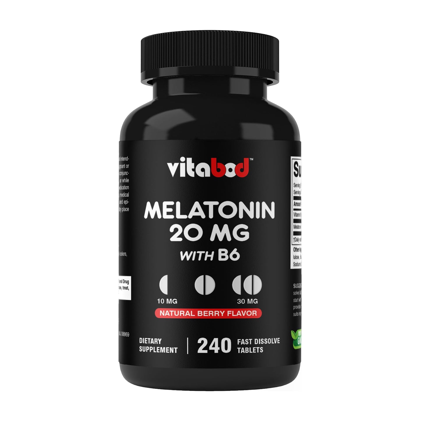 Vitabod Melatonin 20 mg with Vitamin B6 720 Tablets