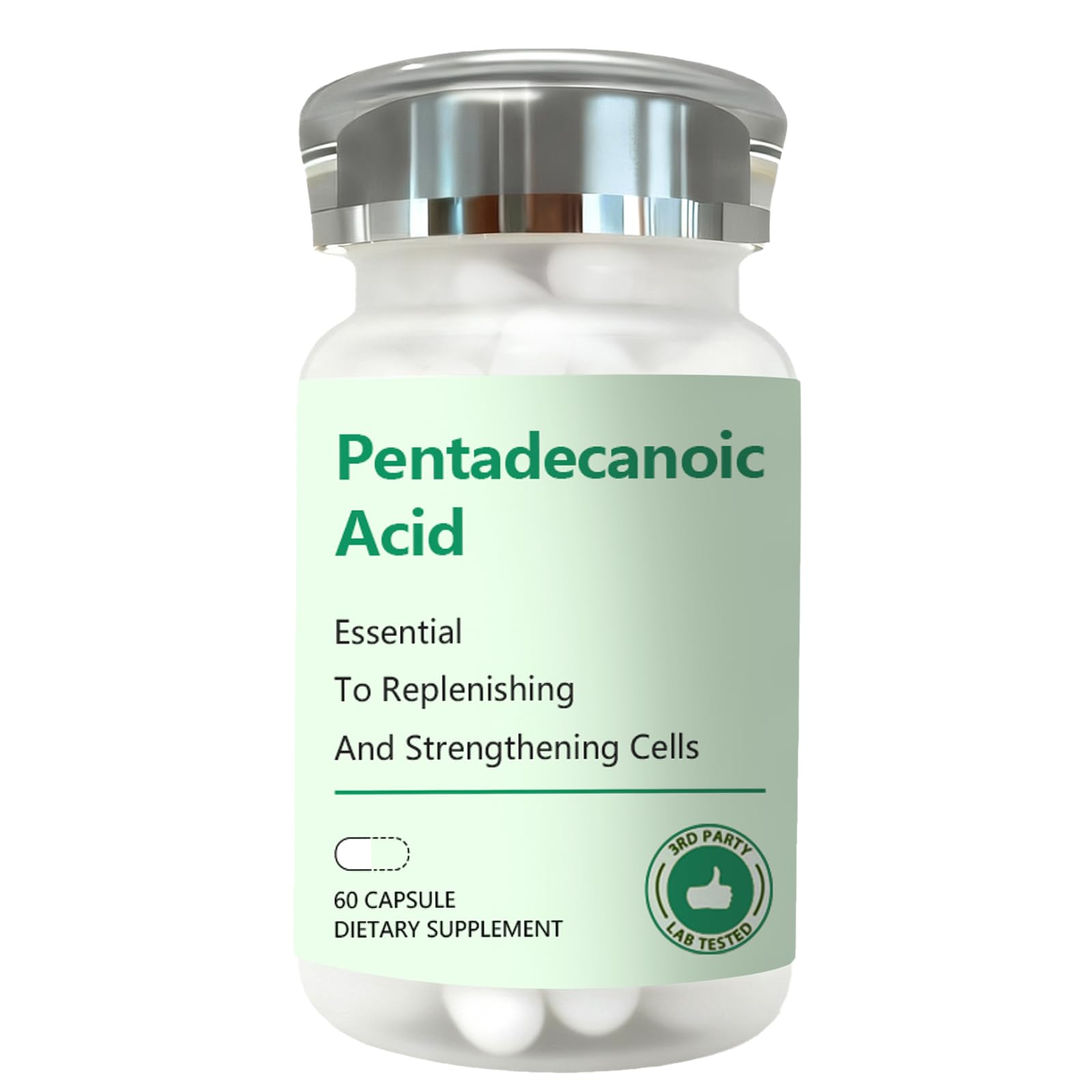 Romcal Pentadecanoic Acid C15:0 Supplement Capsules, 60 Count
