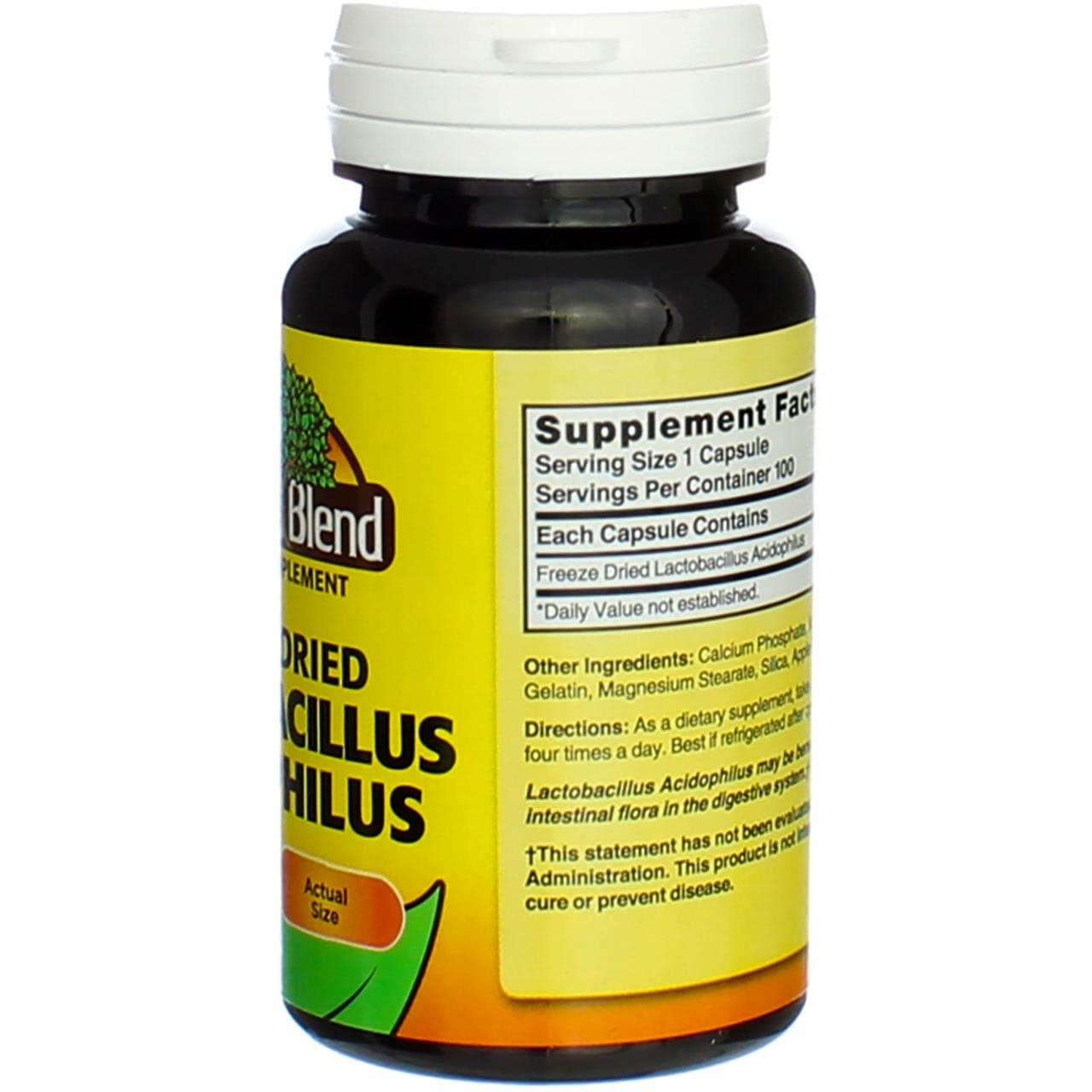 Nature's Blend Acidophilus Lactobacillin Capsules 300 Capsules