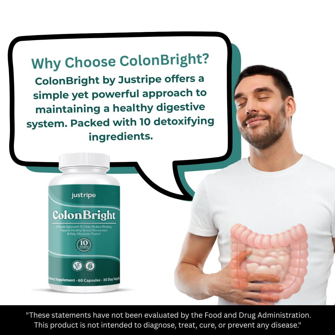 Just Ripe Nutrition ColonBright Psyllium Husk Capsule, 60 Count