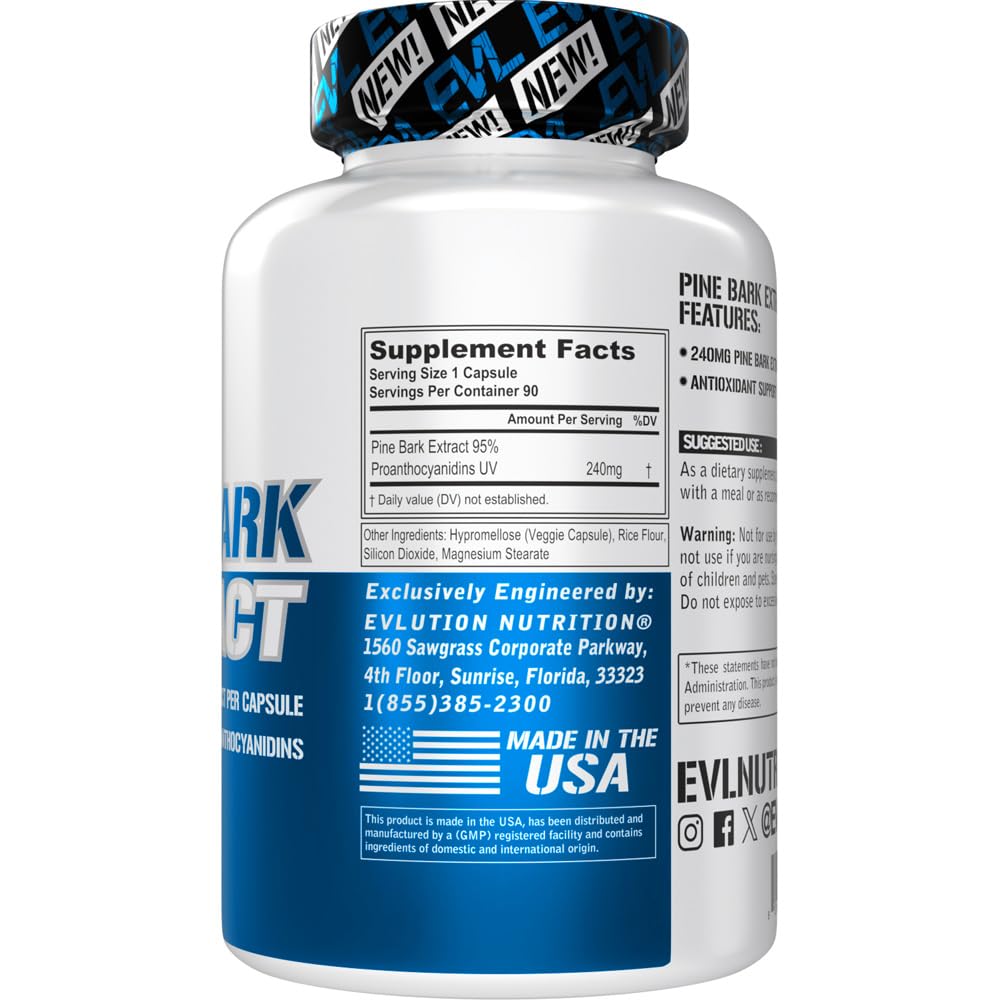 Evlution Pine Bark Extract Capsule 90 Count