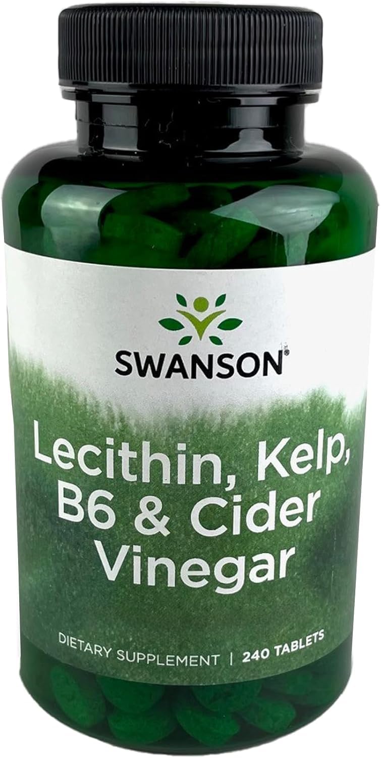 Swanson Lecithin Kelp B-6 & Cider Vinegar Tablets 240 Count