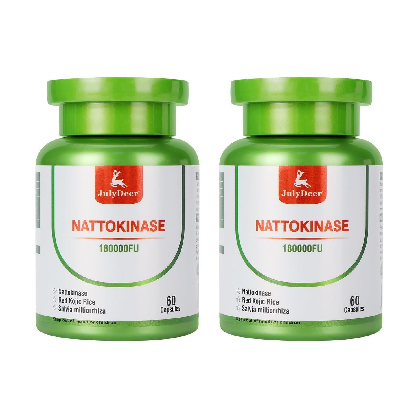JulyDeer Nattokinase Capsule, 120 Count, 2 Bottles