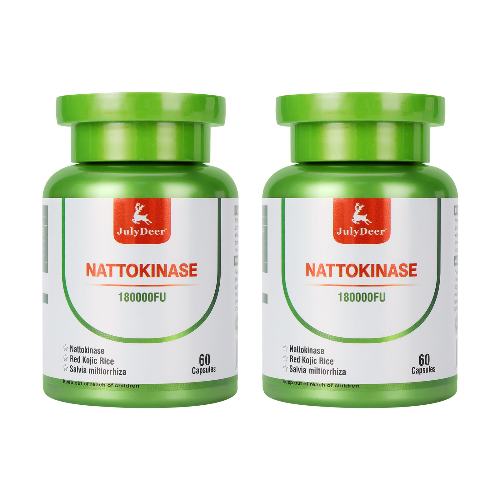 JulyDeer Nattokinase Capsule, 120 Count, 2 Bottles