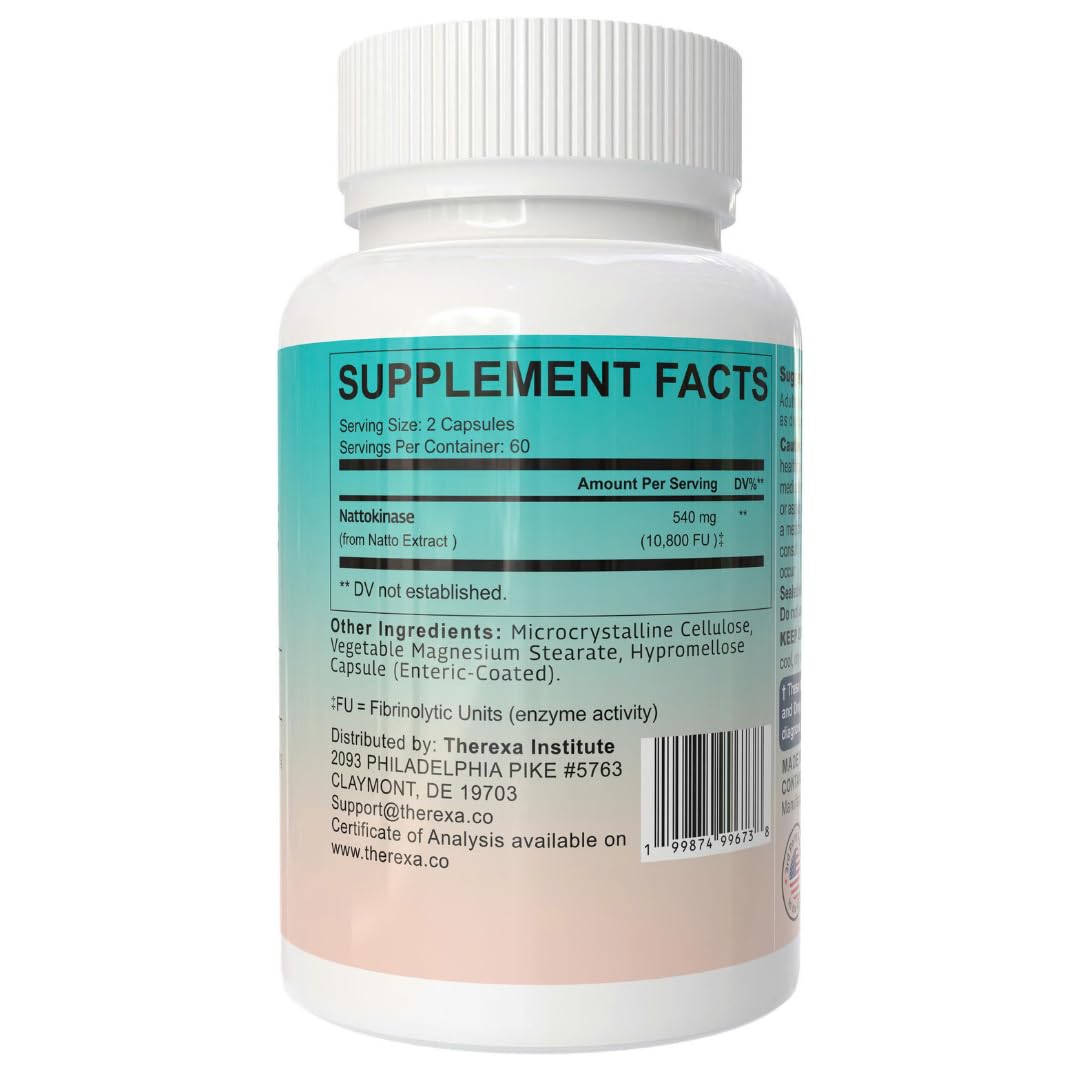 THEREXA Nattokinase 10800 FU Capsule 120 Count