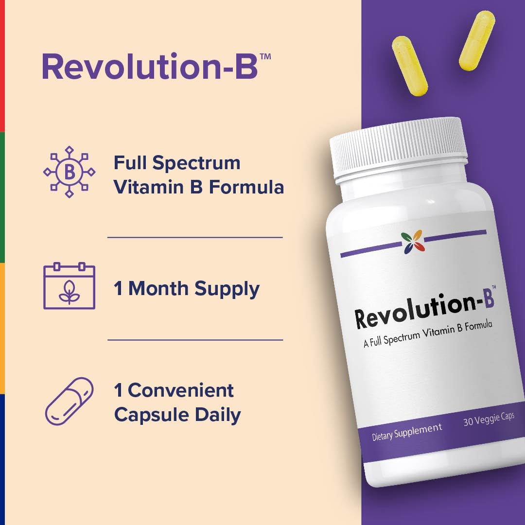 Stop Aging Now Vitamin B Complex Capsules with Folate 30 Count
