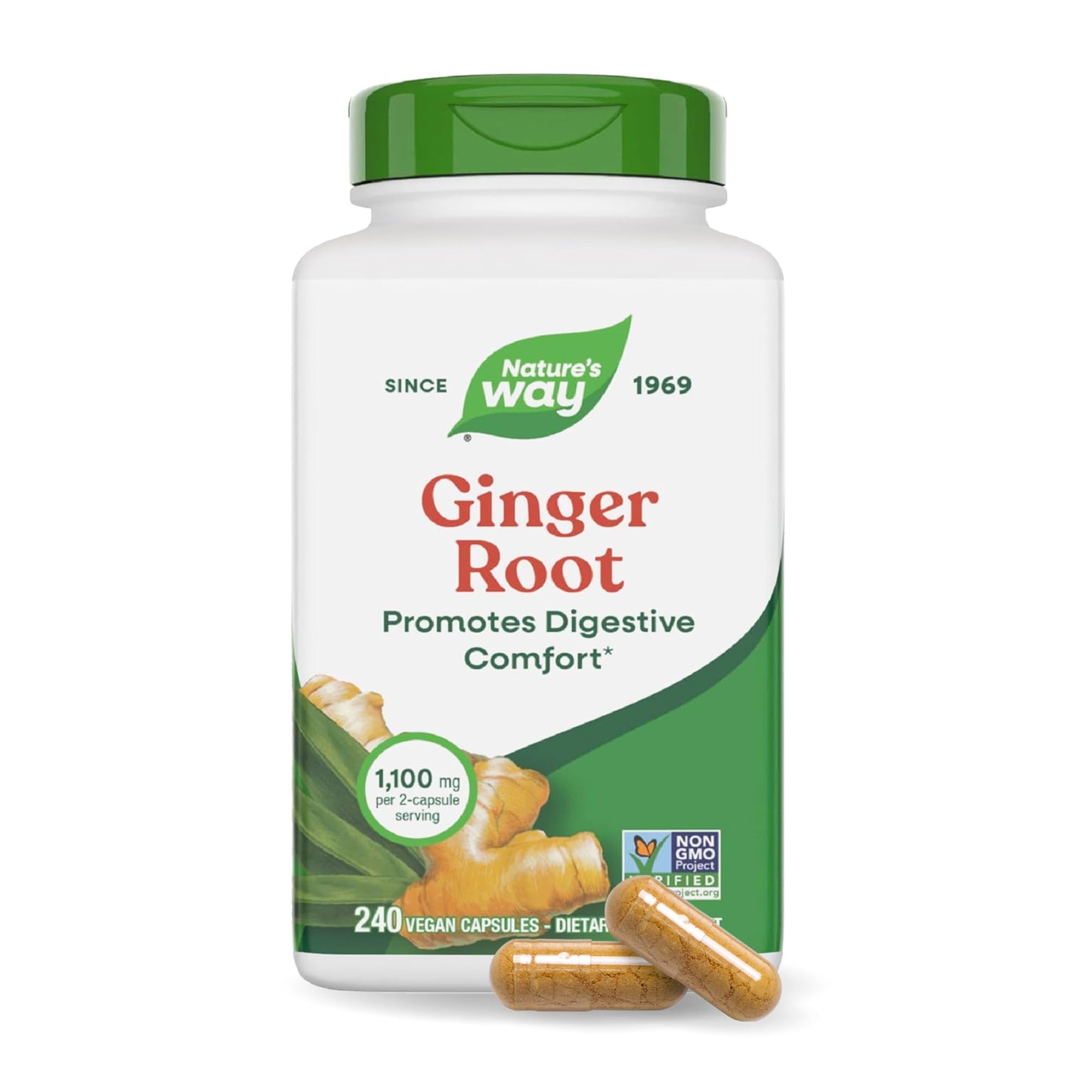 Nature's Way Ginger Root Capsules, 240 Count