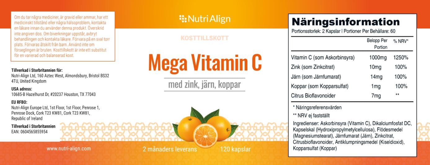 Nutri-Align Mega Vitamin C 120 Capsules
