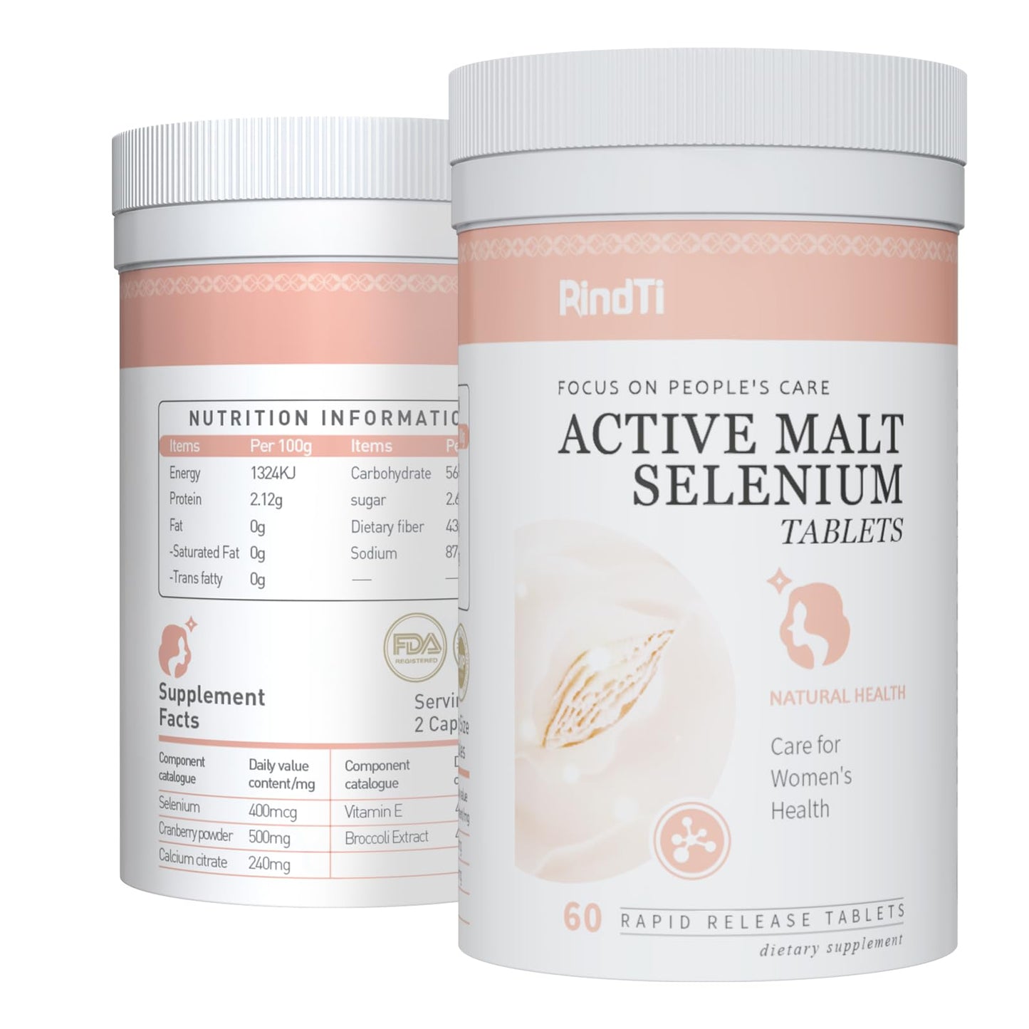 RindTi Selenium 400 mg Capsules, 60 Count