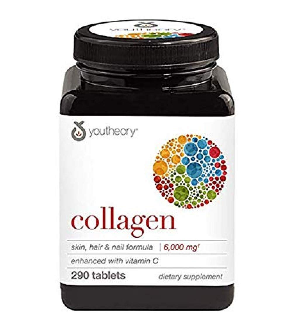 Youtheory Collagen Type 1 and 2 and 3 Tablets, 290 Count
