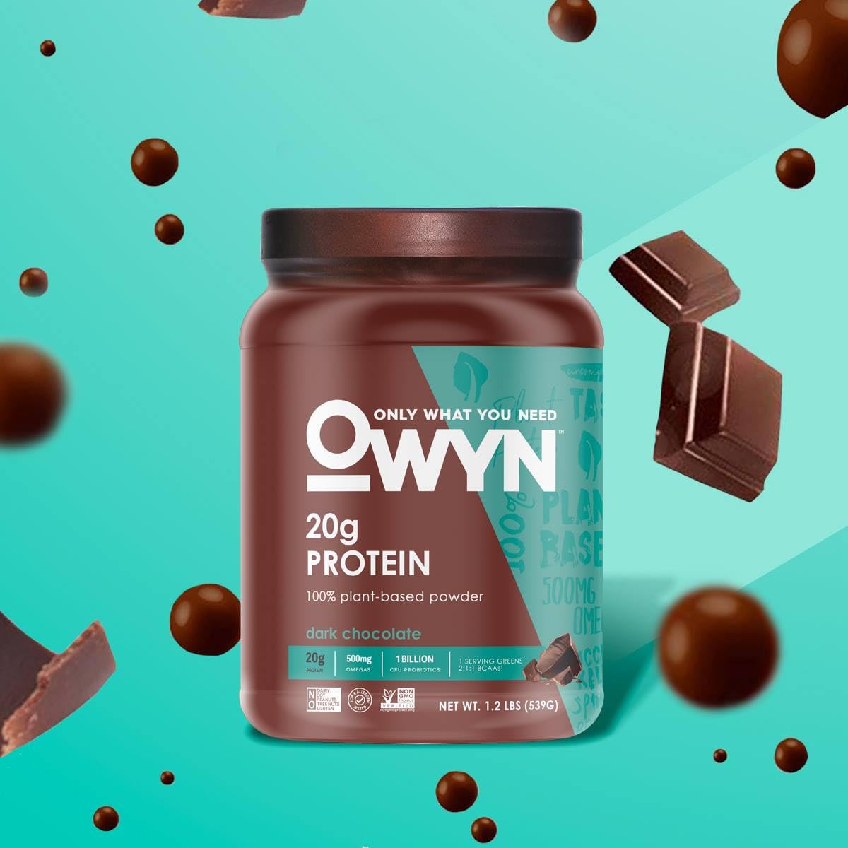 OWYN Only What You Need Chocolate Flavored Protein Powder, 19.2 oz