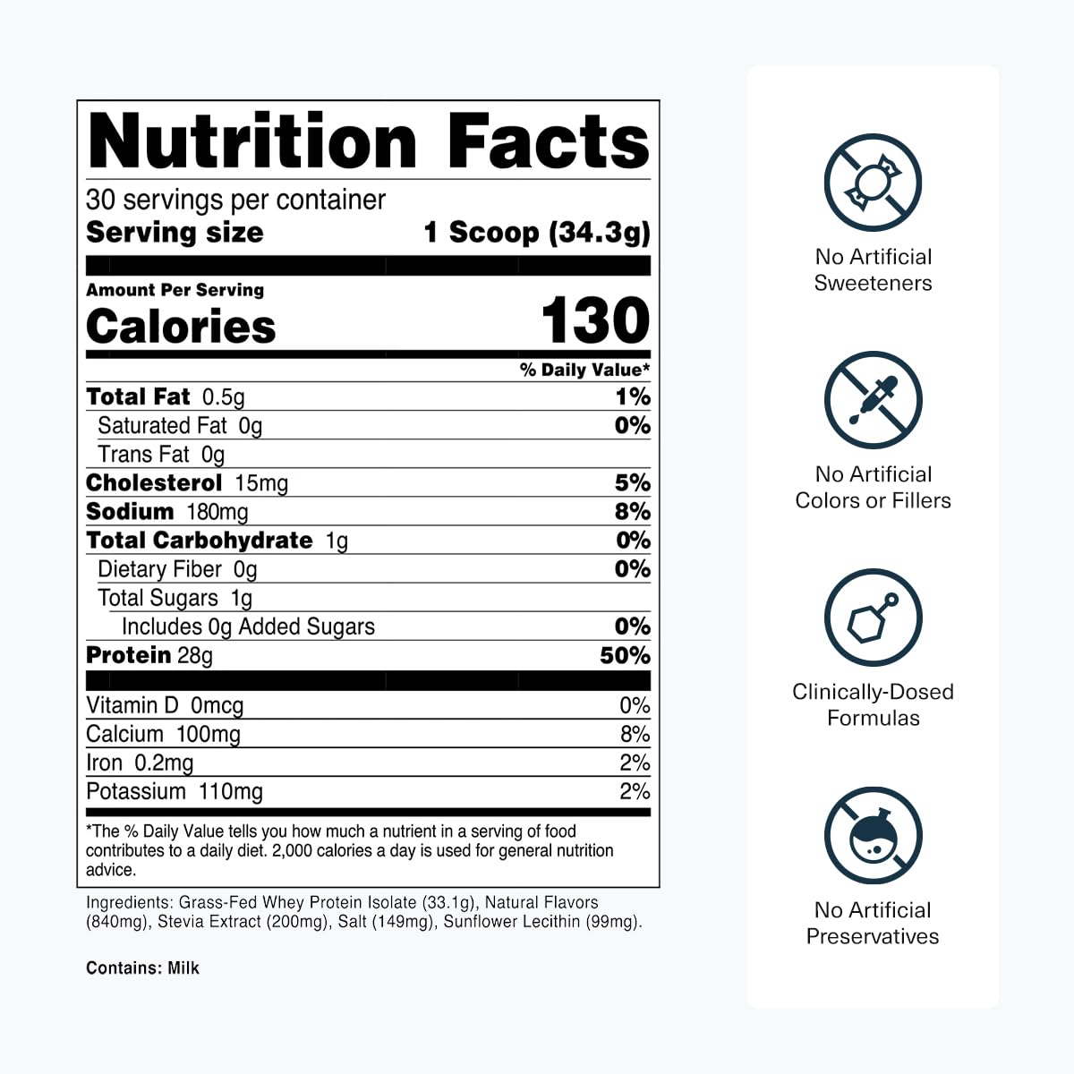 Transparent Labs Grass-Fed Whey Protein Isolate Powder (30 Servings, French Vanilla) & Grass-Fed Whey Protein Isolate Powder (30 Servings, Oatmeal Chocolate Chip Cookie)