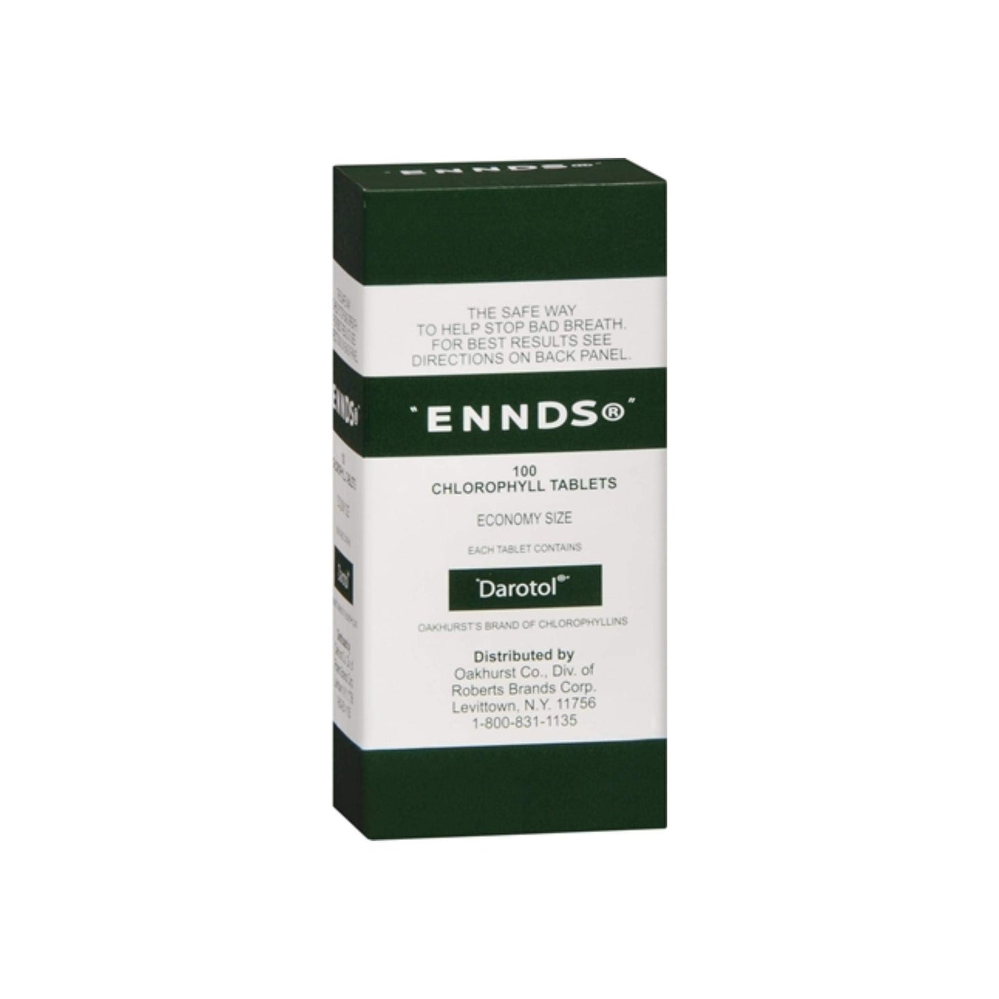 Oakhurst Co. Ennds Tabs Bad Breath Remedy Chlorophyll, 100 Tablets