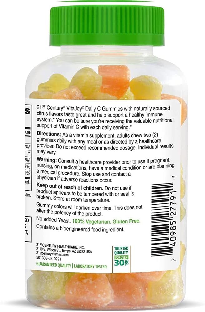 21st Century VitaJoy Daily C 250 mg Gummies, 60 Count