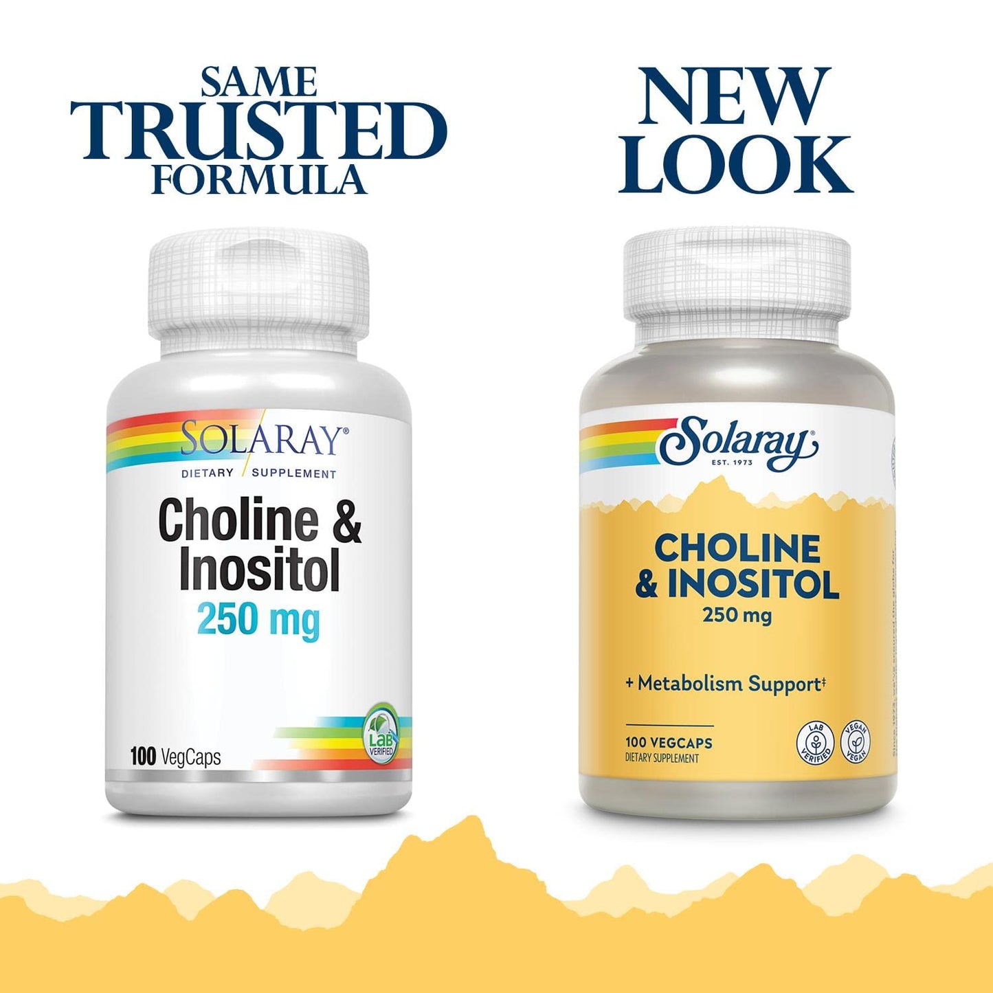 SOLARAY Choline & Inositol 250 mg VegCaps 200 Count