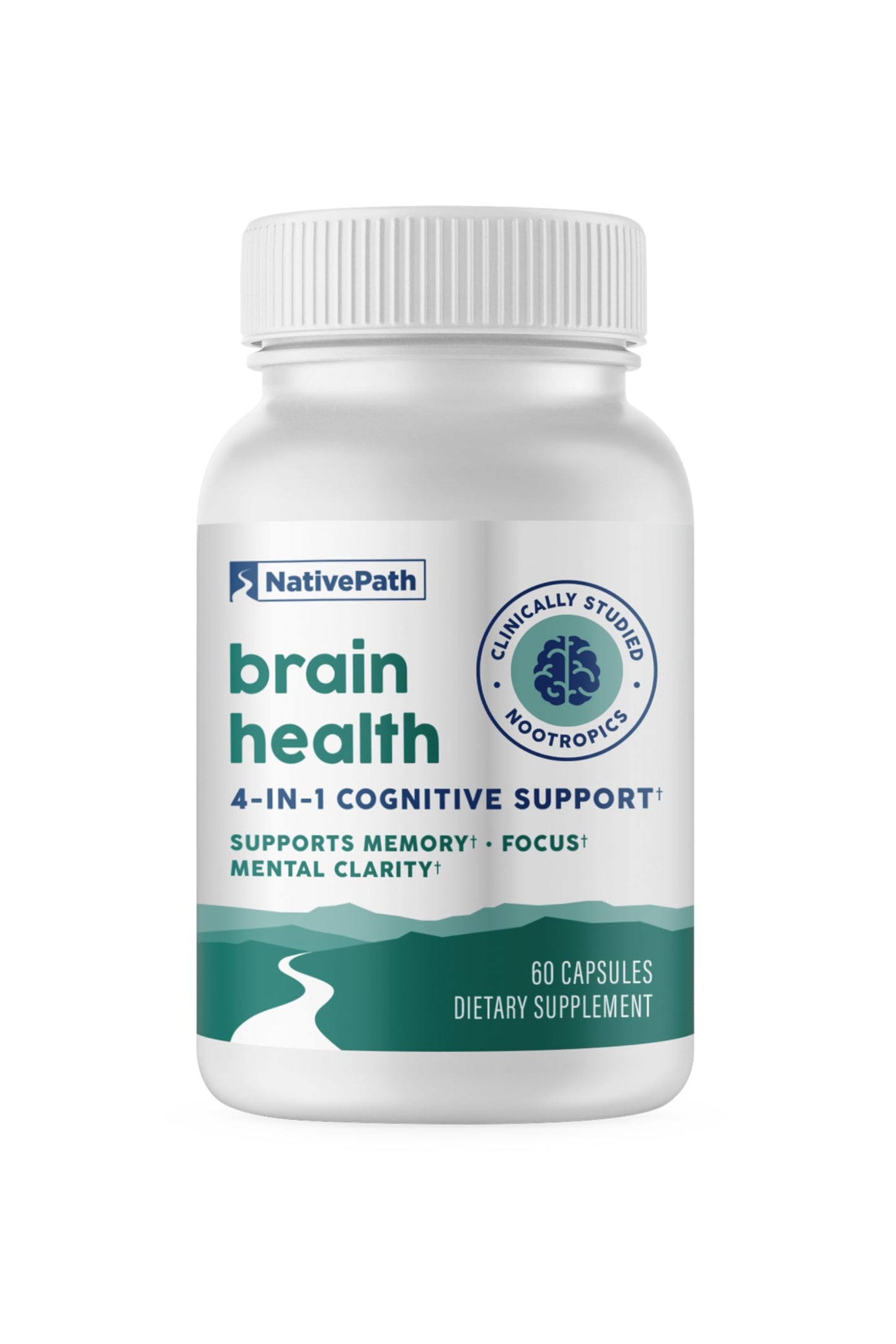 NativePath Brain Health Nootropic, Bacopa & Alpha GPC Softgels 60