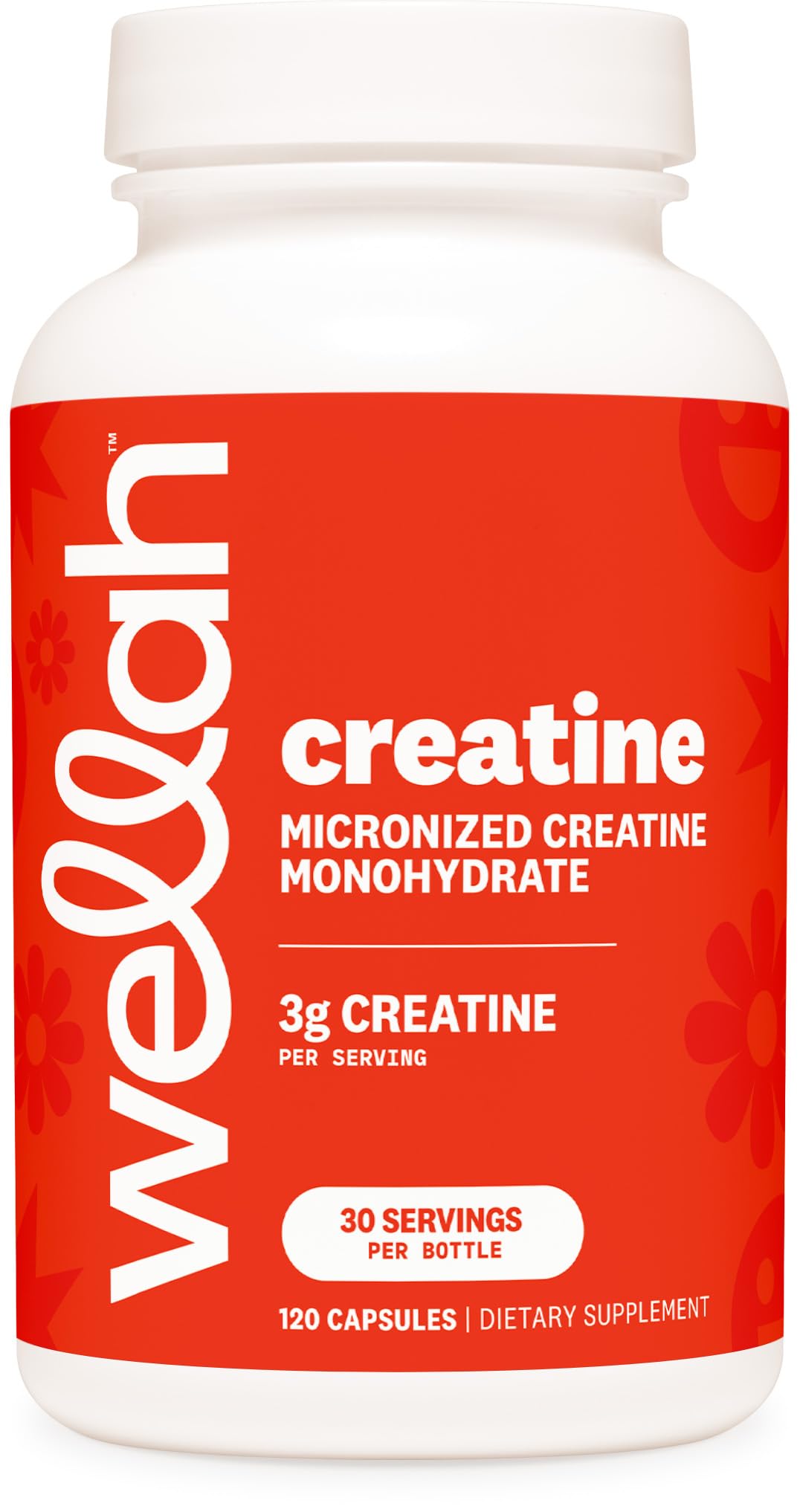 Wellah Creatine Monohydrate Capsules 3000 mg, 120 Capsules