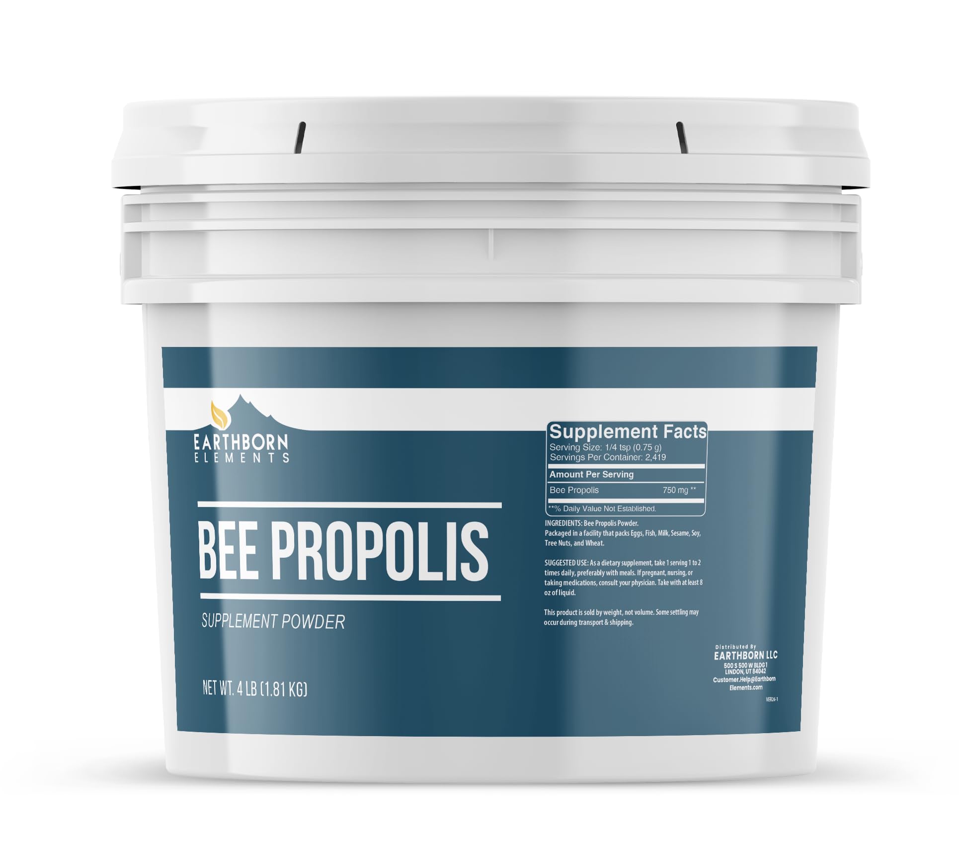 Earthborn Elements Bee Propolis Powder 64 Count, 4 Pound